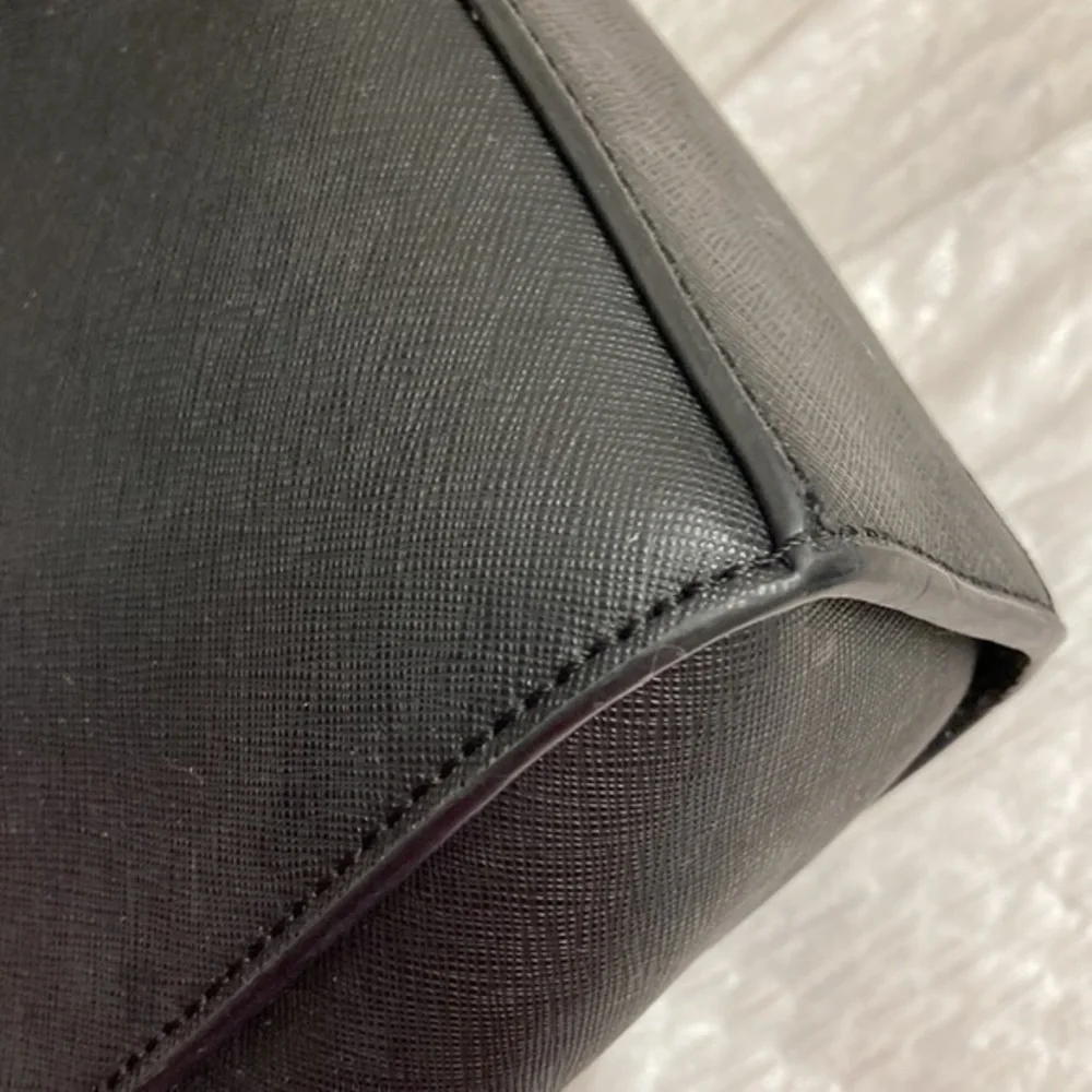 Michael kora black saffiano leather mini Selma crossbody bag